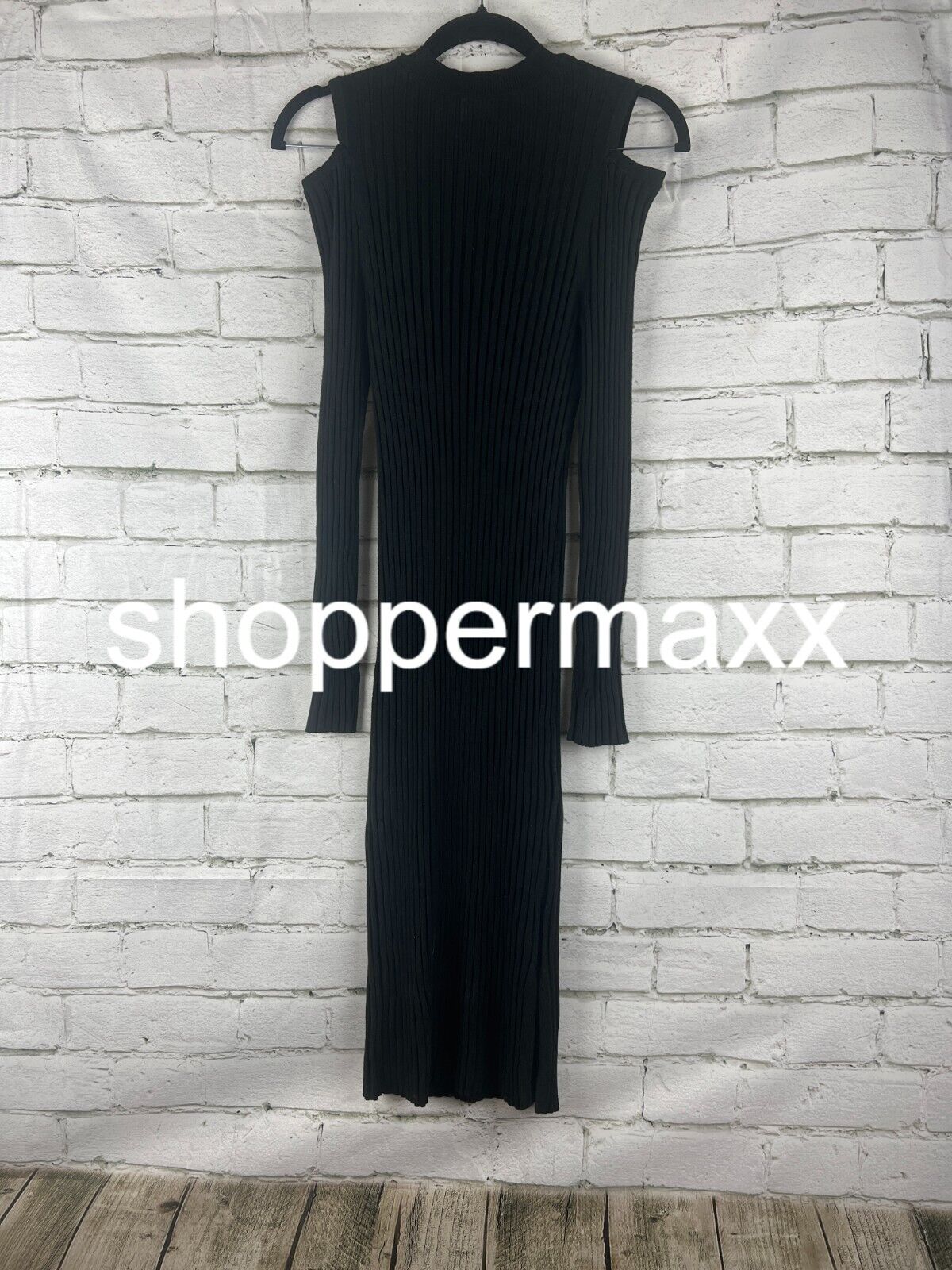 Women's Long Sleeve Sweater Dress - A New Day, Black, S