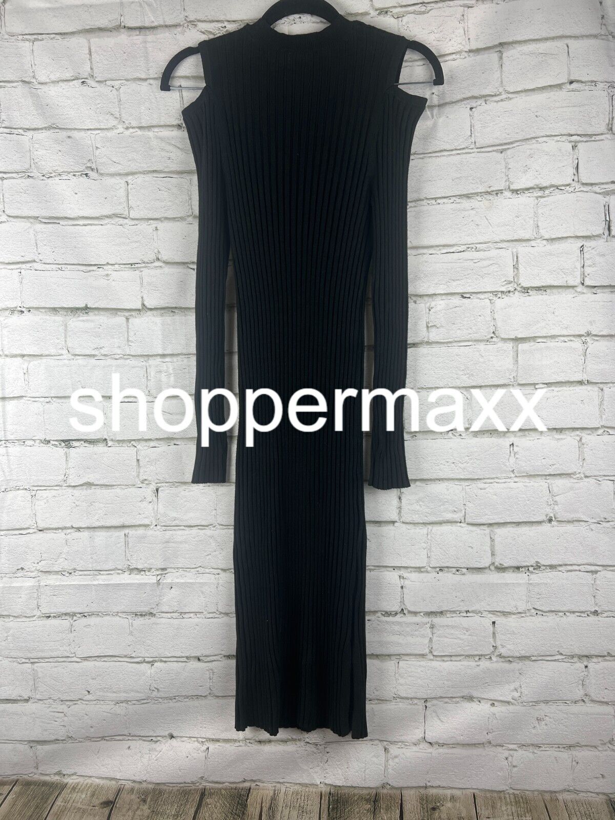 Women's Long Sleeve Sweater Dress - A New Day, Black, S