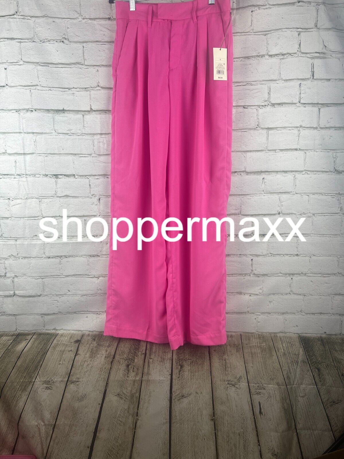 Women's High-Rise Wide Leg Fluid Pants - A New Day, Pink, 4