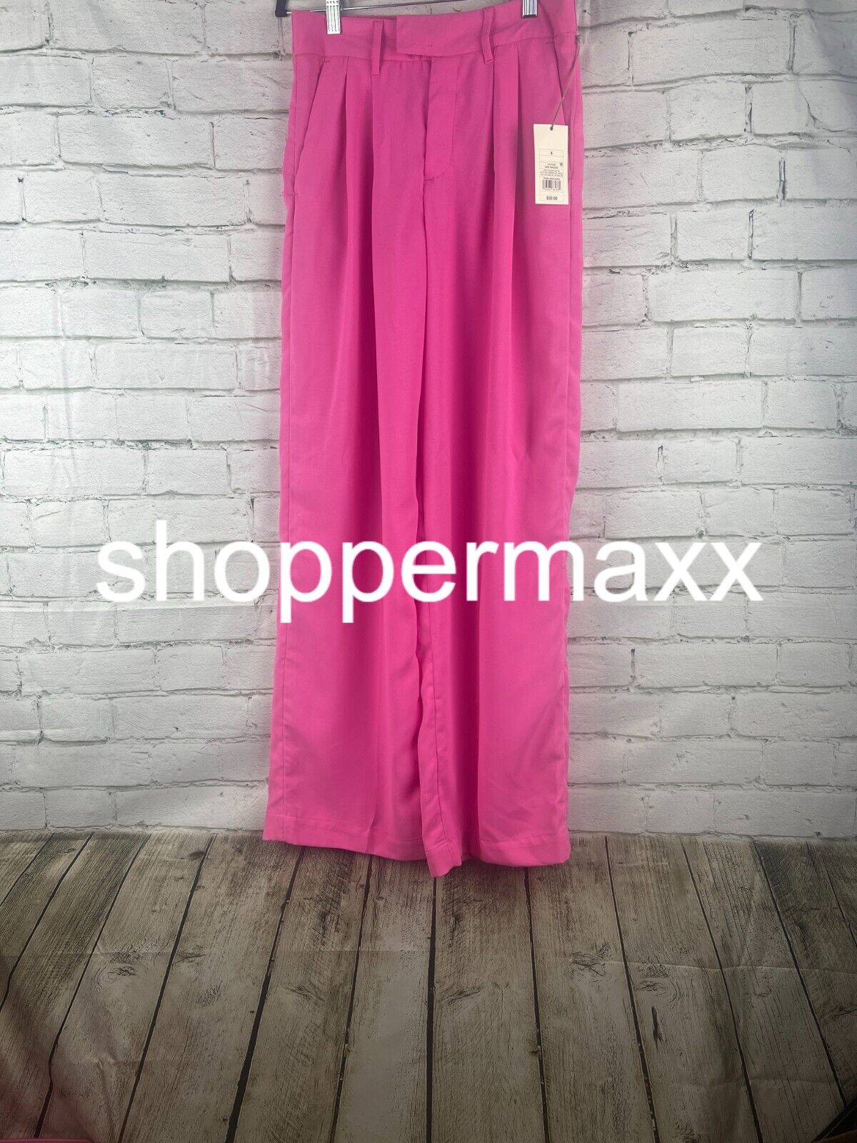 Women's High-Rise Wide Leg Fluid Pants - A New Day, Pink, 4