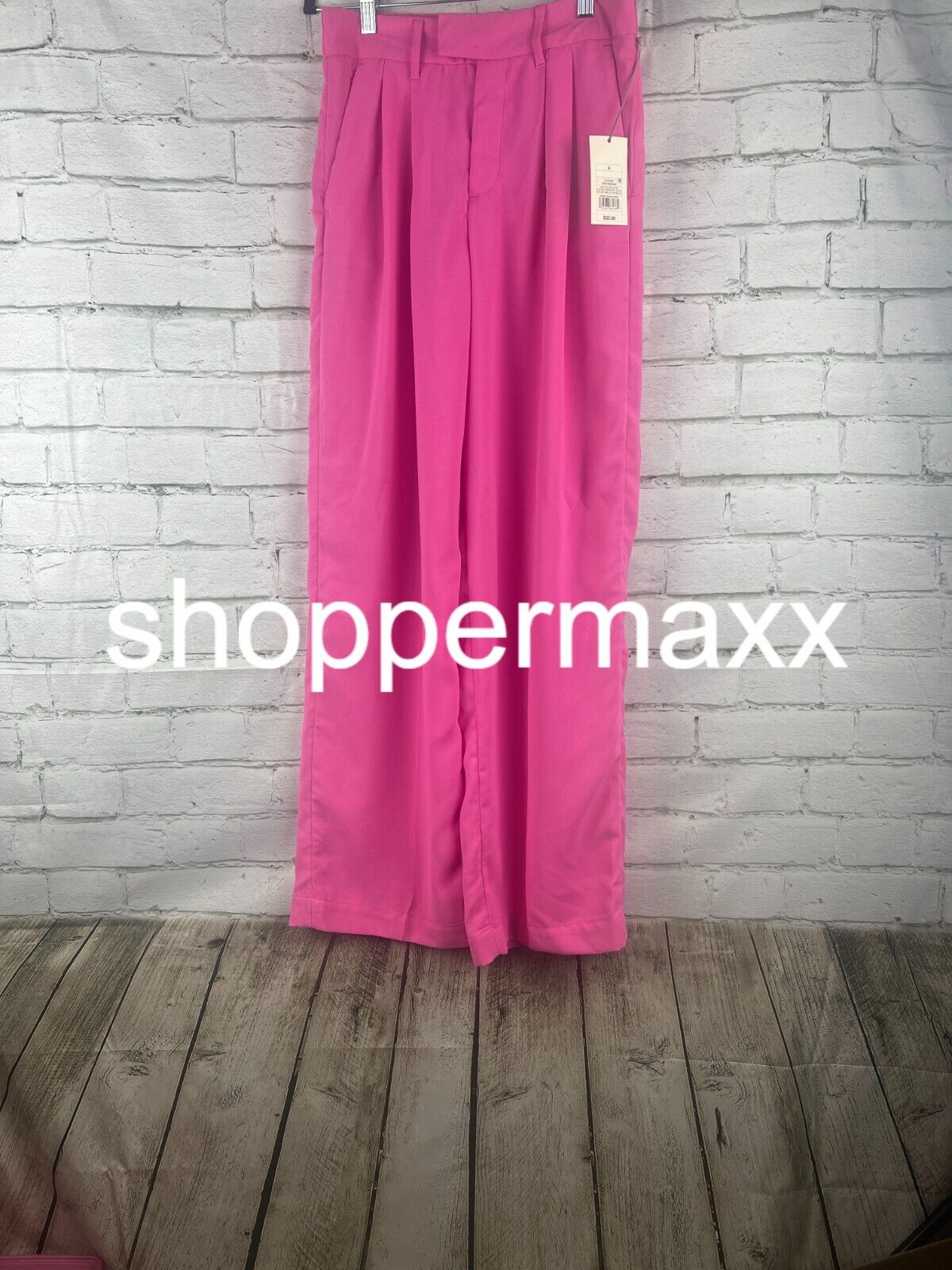 Women's High-Rise Wide Leg Fluid Pants - A New Day, Pink, 4