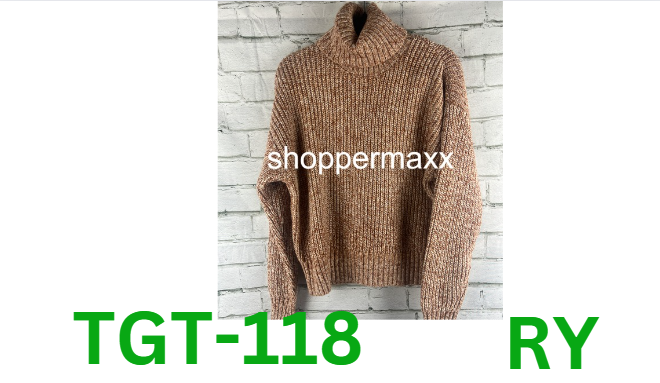 Women's Turtleneck Pullover Sweater - Future Collective with Reese, Brown, M
