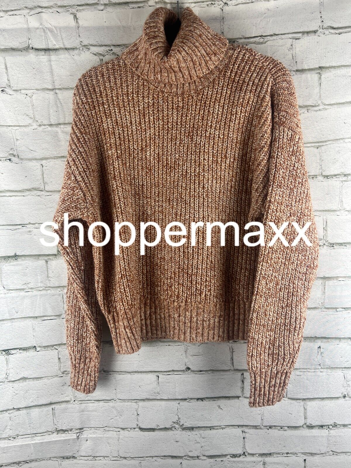Women's Turtleneck Pullover Sweater - Future Collective with Reese, Brown, M