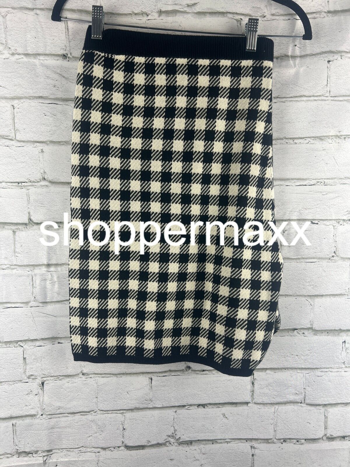 Women's Gingham Check Knit Shorts - Future Collective with Gabriella, Black, 3X