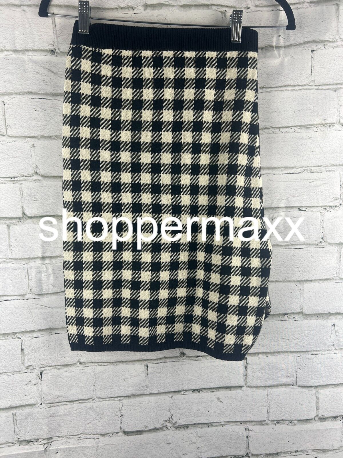 Women's Gingham Check Knit Shorts - Future Collective with Gabriella, Black, 3X