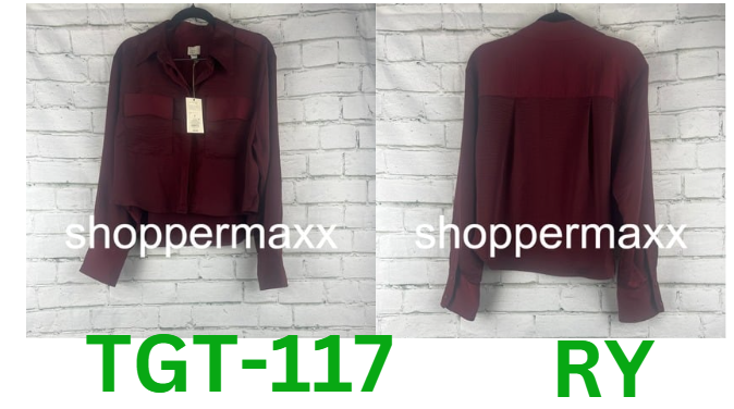 Women's Long Sleeve Button-Down Shirt - A New Day, Burgundy, S