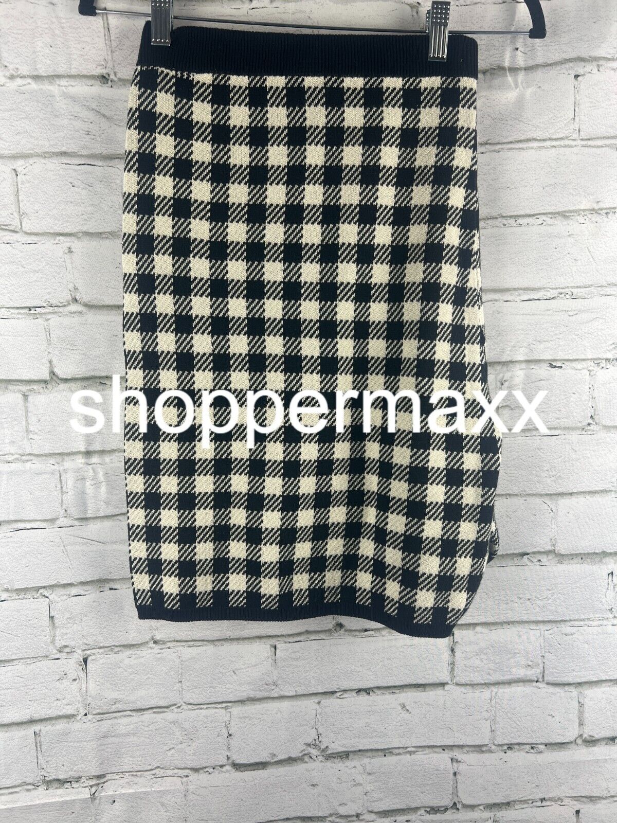 Women's Gingham Check Knit Shorts - Future Collective with Gabriella, Black, 3X