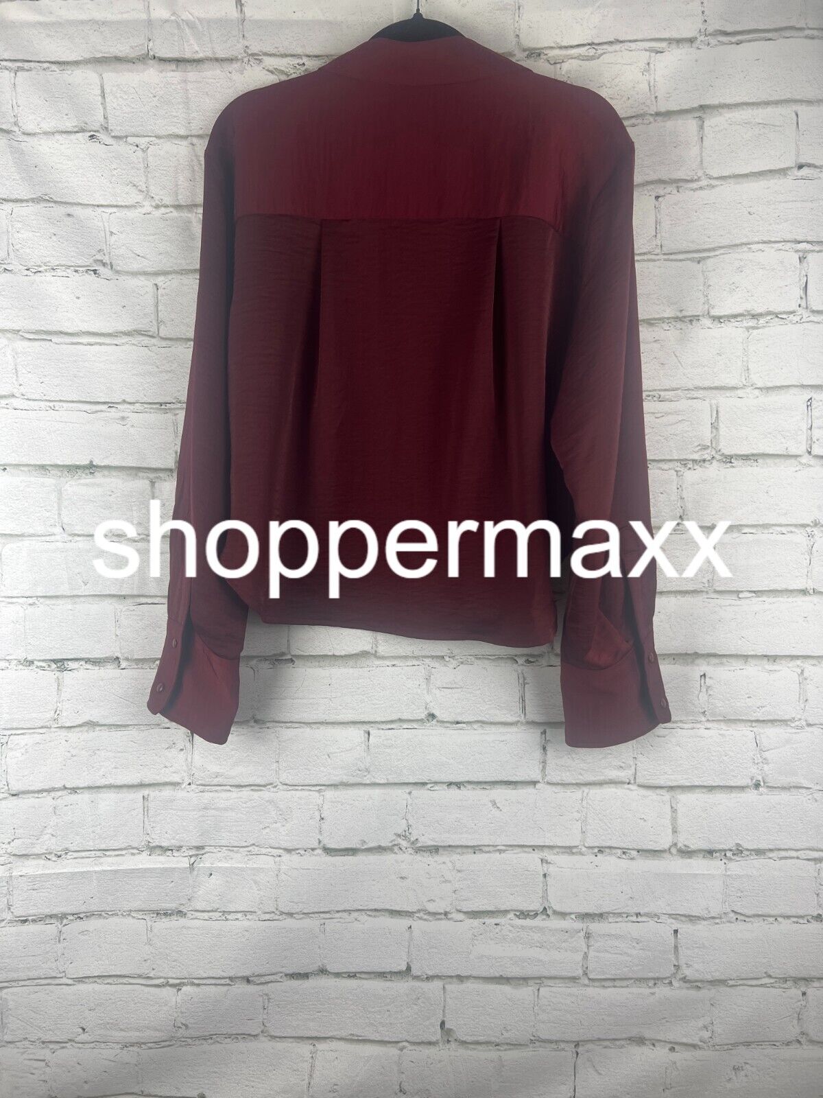 Women's Long Sleeve Button-Down Shirt - A New Day, Burgundy, S
