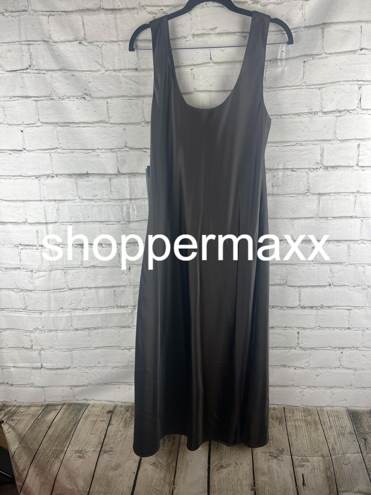 Women's Scoop Neck Strappy Midi Slip Dress -Future Collective with Reese, Gray,L