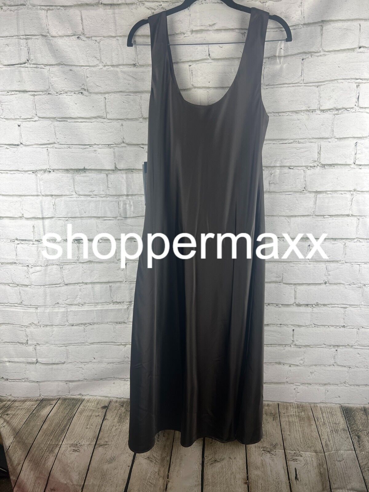 Women's Scoop Neck Strappy Midi Slip Dress -Future Collective with Reese, Gray,L