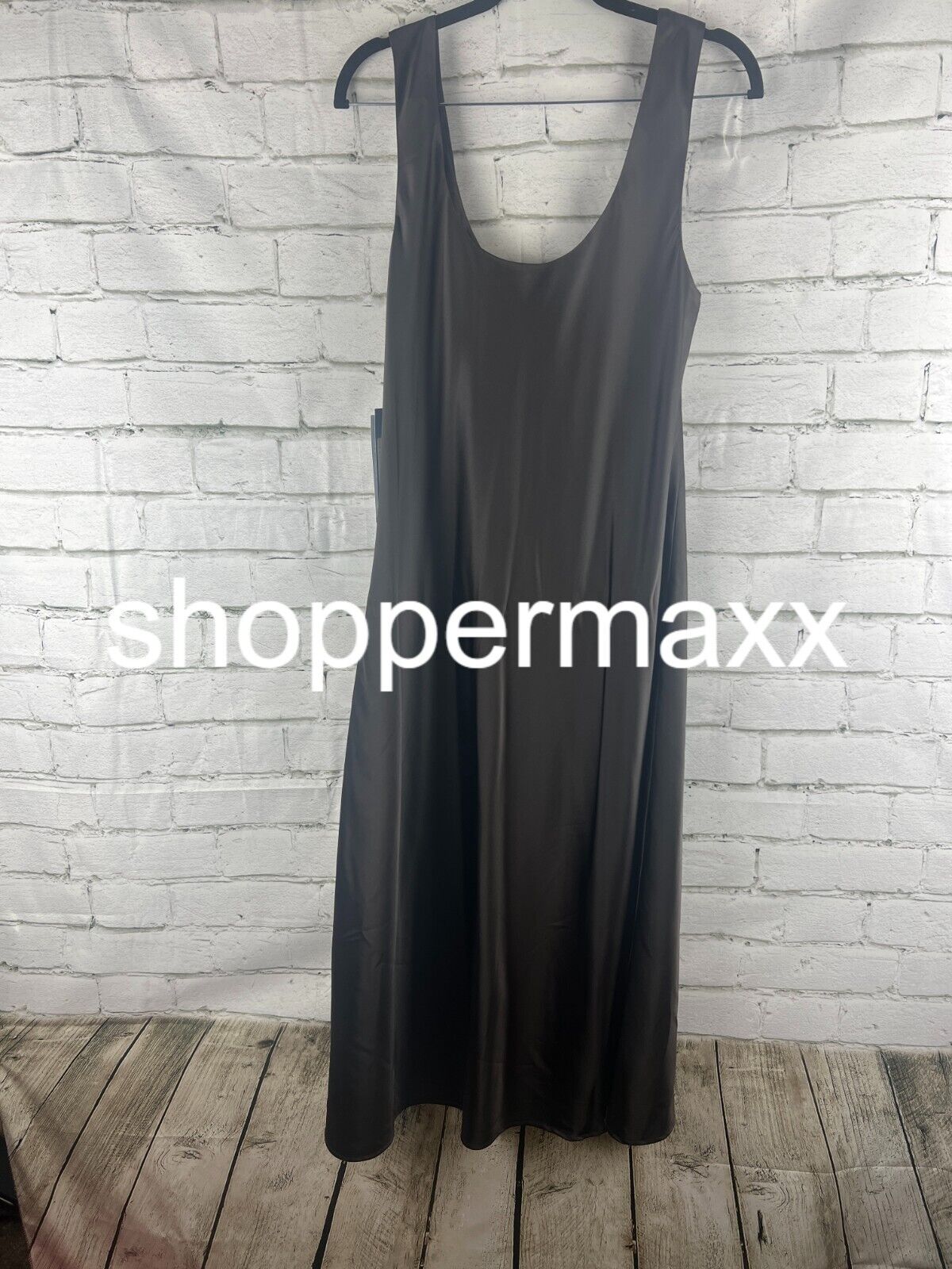 Women's Scoop Neck Strappy Midi Slip Dress -Future Collective with Reese, Gray,L