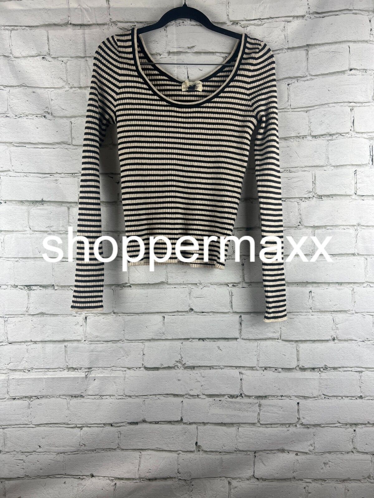 Women's Shrunken Rib Scoop Neck Pullover Sweater - Universal Thread, Black, M