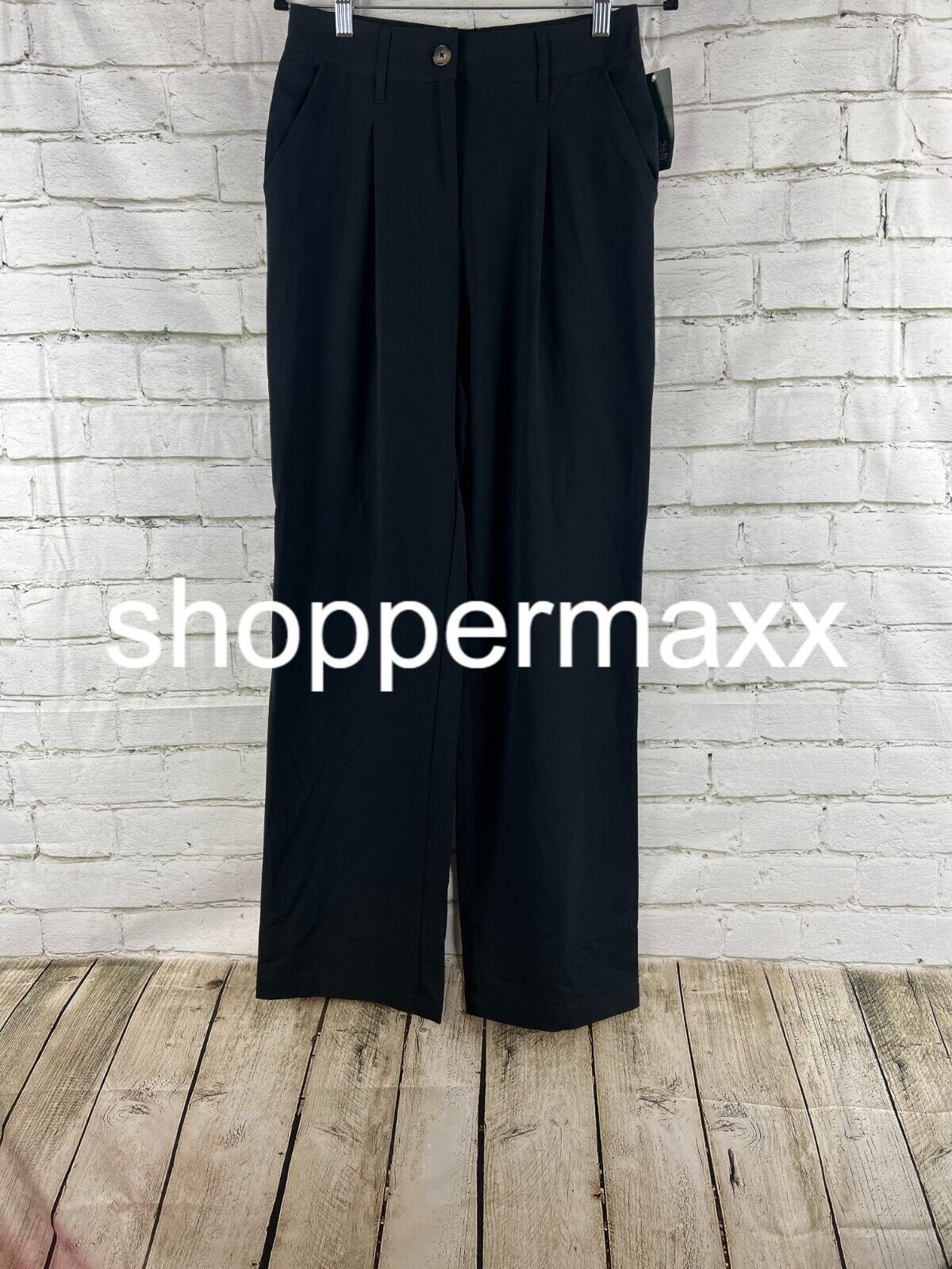 Women's Wide Leg Trousers - Wild Fable, Black, 4