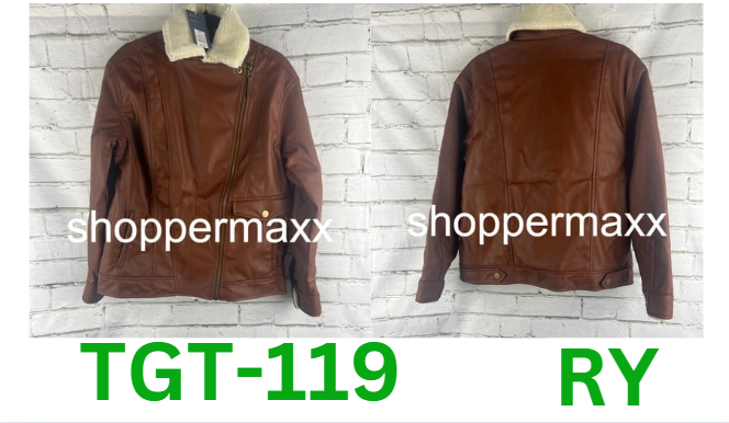 Women's Oversized Faux Leather Moto Jacket - Universal Thread, Brown, XS