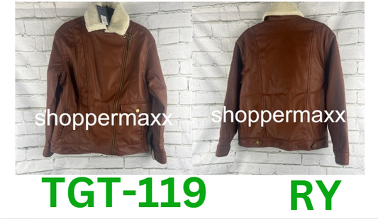Women's Oversized Faux Leather Moto Jacket - Universal Thread, Brown, XS