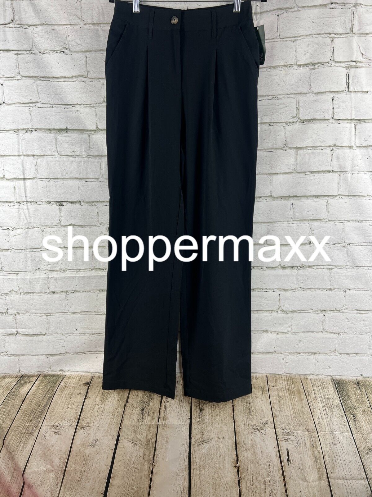 Women's Wide Leg Trousers - Wild Fable, Black, 4