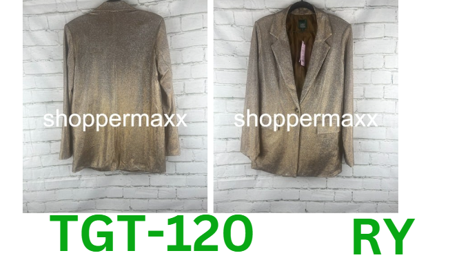 Women's Oversized Glitter Blazer - Wild Fable, Copper, M
