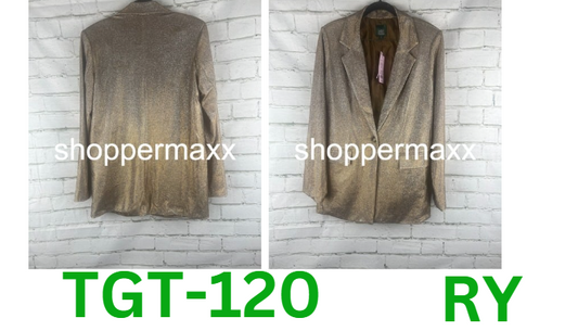Women's Oversized Glitter Blazer - Wild Fable, Copper, M