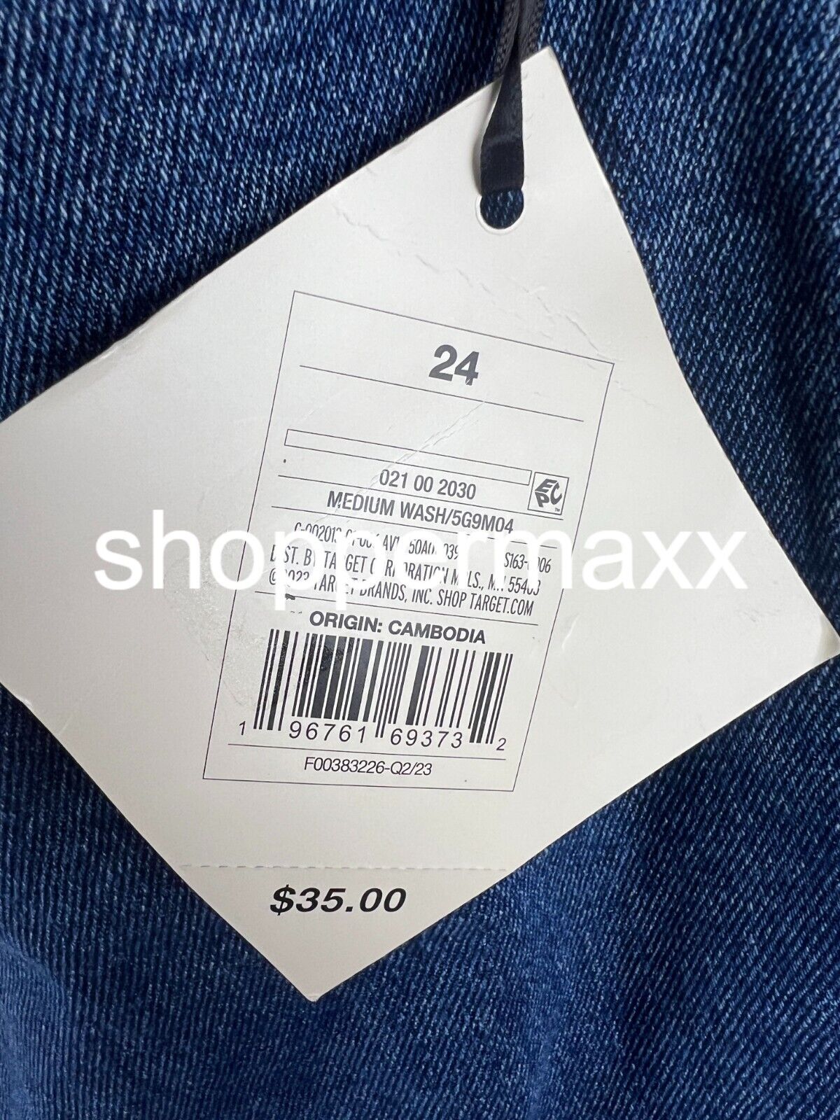 Women's High-Rise Wide Leg Jeans - Ava & Viv, Blue, 24R