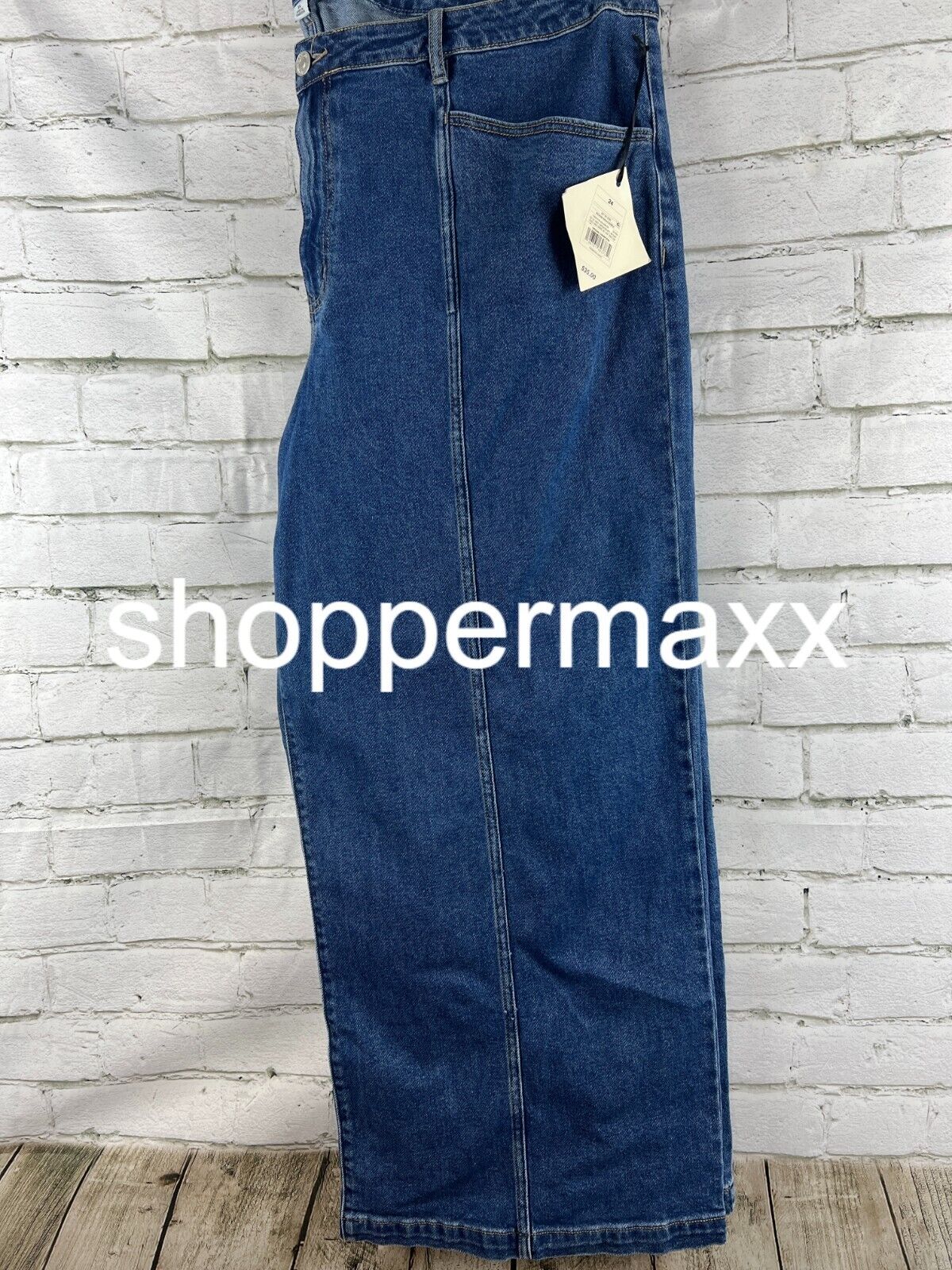 Women's High-Rise Wide Leg Jeans - Ava & Viv, Blue, 24R