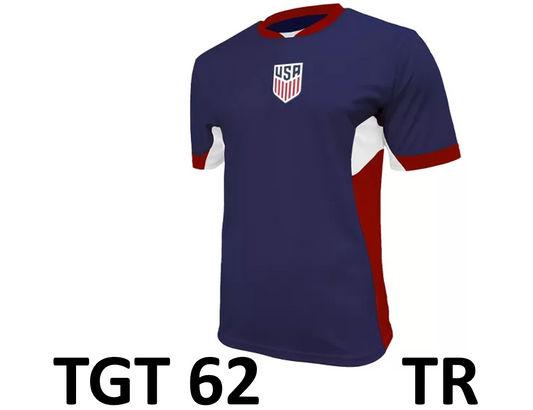 United States Soccer Federation USA Adult Soccer Shirt - Navy, XL