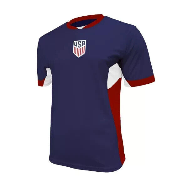 United States Soccer Federation USA Adult Soccer Shirt - Navy, XL