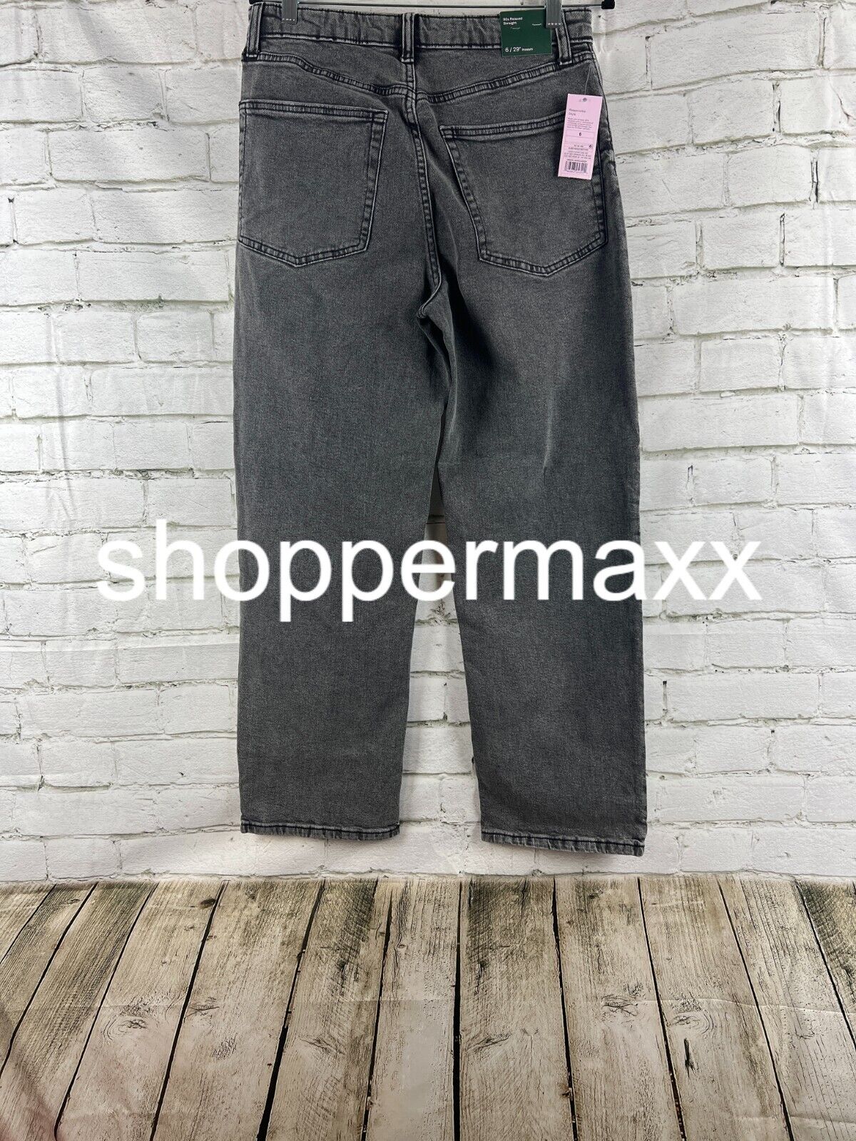Women's High-Rise 90's Relaxed Straight Jeans - Wild Fable, Black Wash, 6