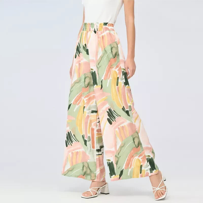Women's Abstract Print Paperbag Pants - Cupshe, Multicolored, Small