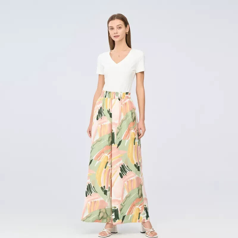 Women's Abstract Print Paperbag Pants - Cupshe, Multicolored, Small