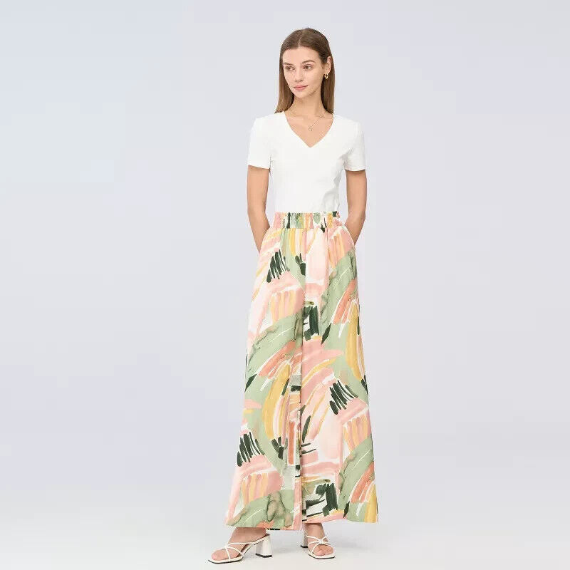 Women's Abstract Print Paperbag Pants - Cupshe, Multicolored, Small
