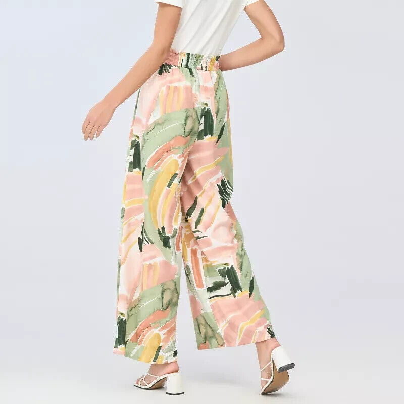 Women's Abstract Print Paperbag Pants - Cupshe, Multicolored, Small