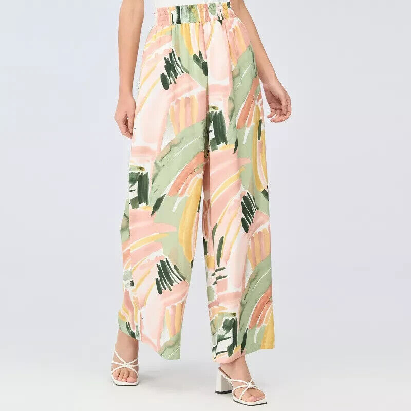 Women's Abstract Print Paperbag Pants - Cupshe, Multicolored, Small