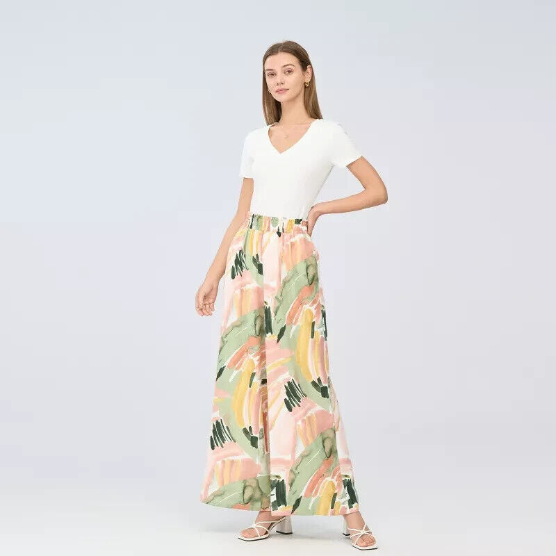 Women's Abstract Print Paperbag Pants - Cupshe, Multicolored, Small