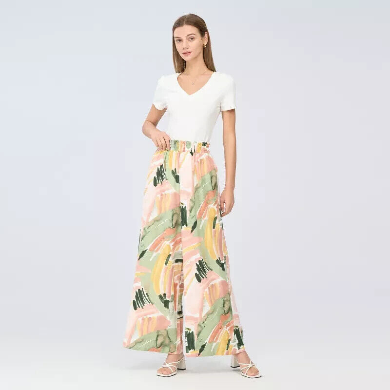 Women's Abstract Print Paperbag Pants - Cupshe, Multicolored, Small