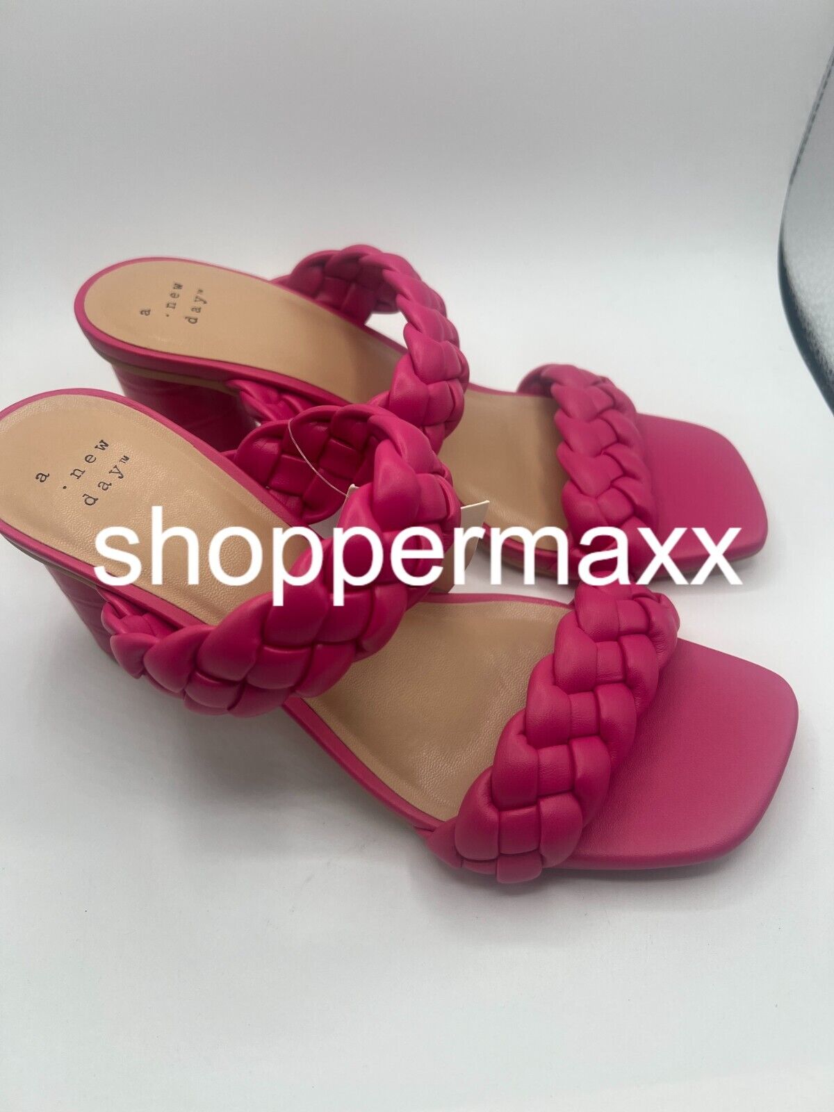 Women's Basil Mule Heels - A New Day, Magenta, 8