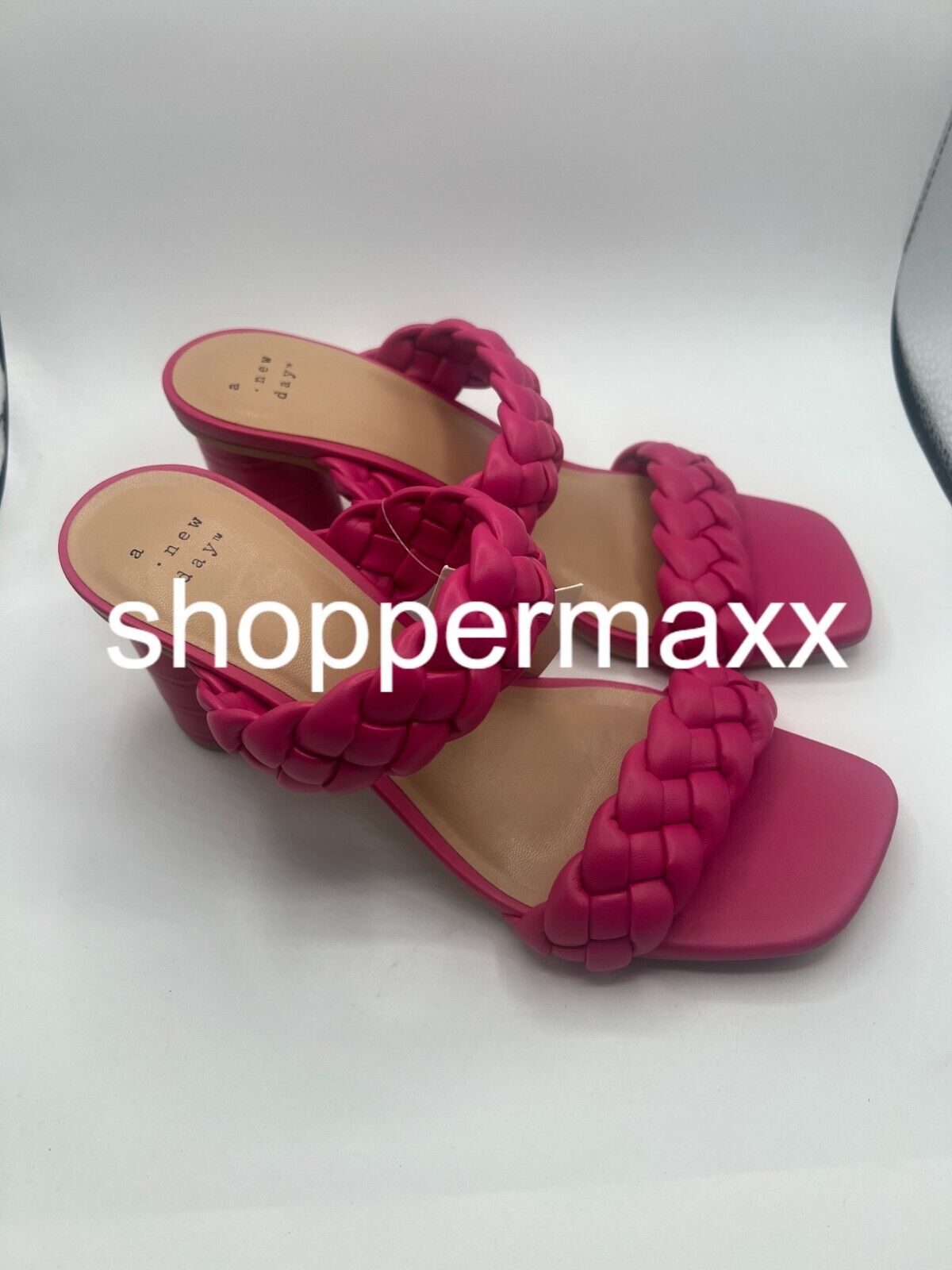 Women's Basil Mule Heels - A New Day, Magenta, 8