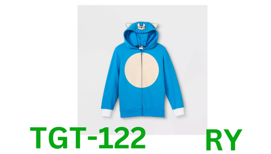 Boys' Sonic the Hedgehog, Zip-Up Hoodie - Blue, XS