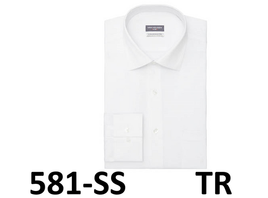 Van Heusen Men's Ultra Wrinkle Free Stretch Collar Shirt White XL 17-17.5/36-37