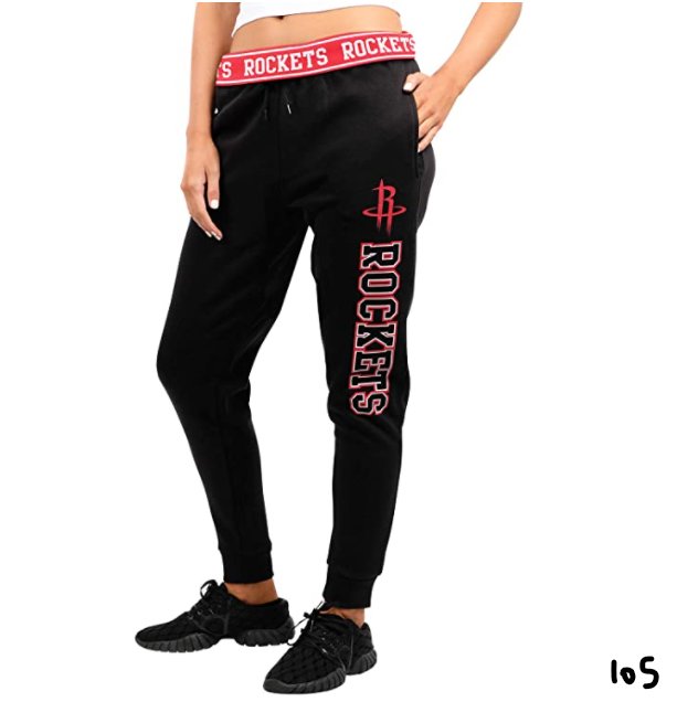 Ultra Game NBA Houston Rockets Womens Jogger Pants Active Basic Fleece Sweatpant