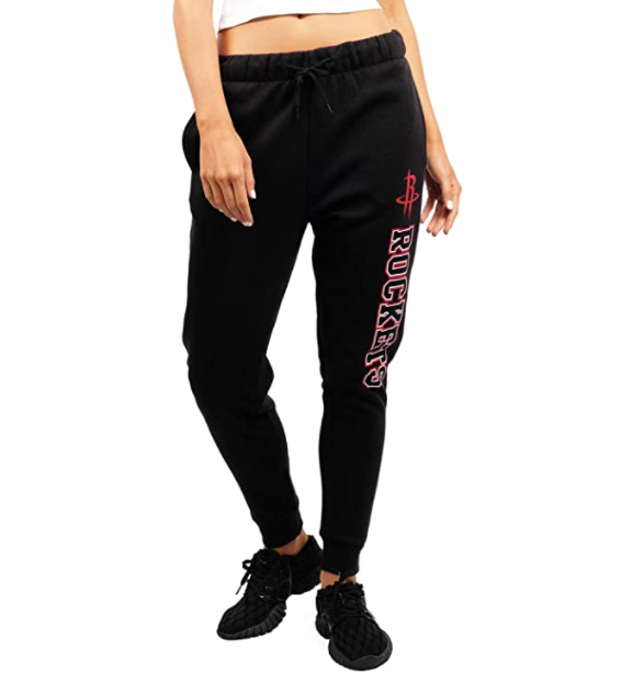 Ultra Game NBA Houston Rockets Womens Jogger Pants Active Basic Fleece Sweatpant