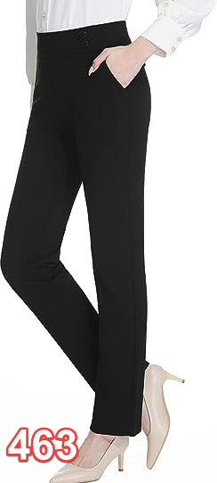 Tapata Women's Straight Leg Dress Pants Stretchy High Waist with Pockets S/31ins