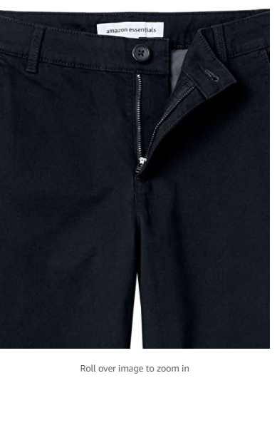Amazon Essentials Women's Stretch Twill Chino Pant Black Size 4