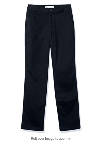 Amazon Essentials Women's Stretch Twill Chino Pant Black Size 4
