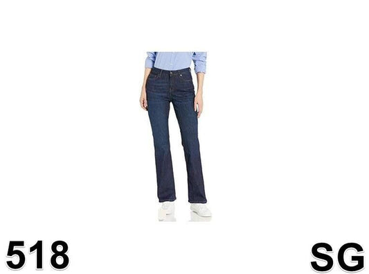 Amazon Essentials, Women's Mid-Rise, Slim Bootcut Jean, Dark Wash, 16 Short