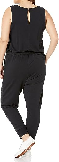 Amazon Essentials Women's Studio Terry Fleece Jumpsuit Black Medium