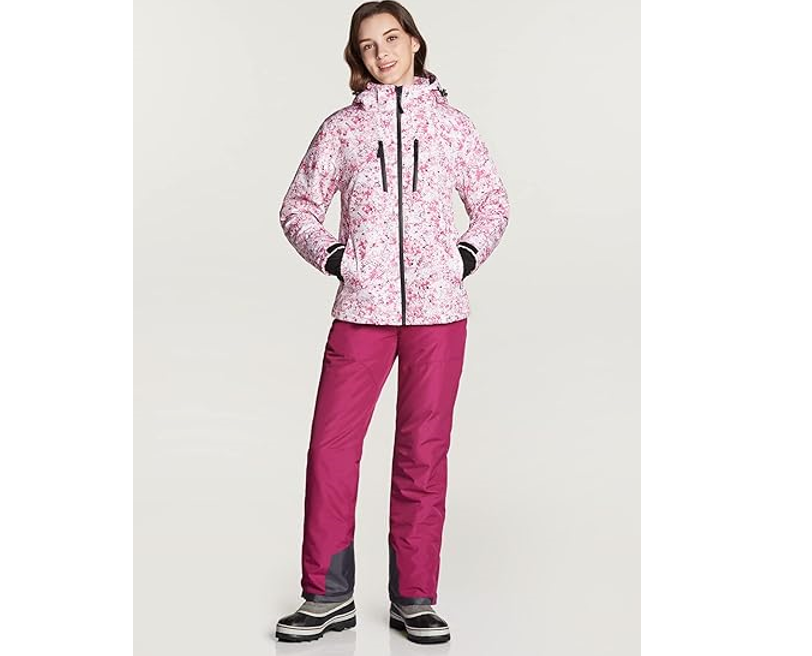 TSLA Women Winter Snow Waterproof Insulated Ski Pants Ripstop Snowboard Pant YXL