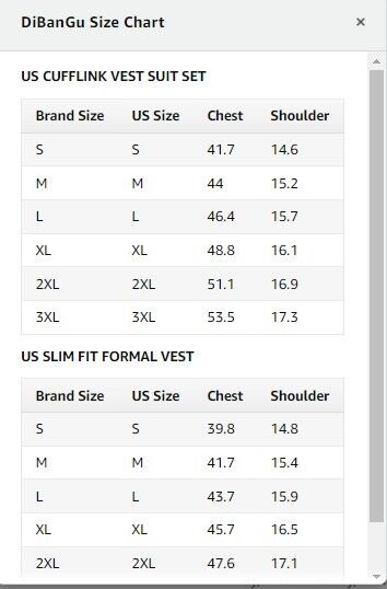 DiBanGu Mens Suit Vest Set Tuxedo Waistcoat Tie Pocket Square Cufflink Tie Ring