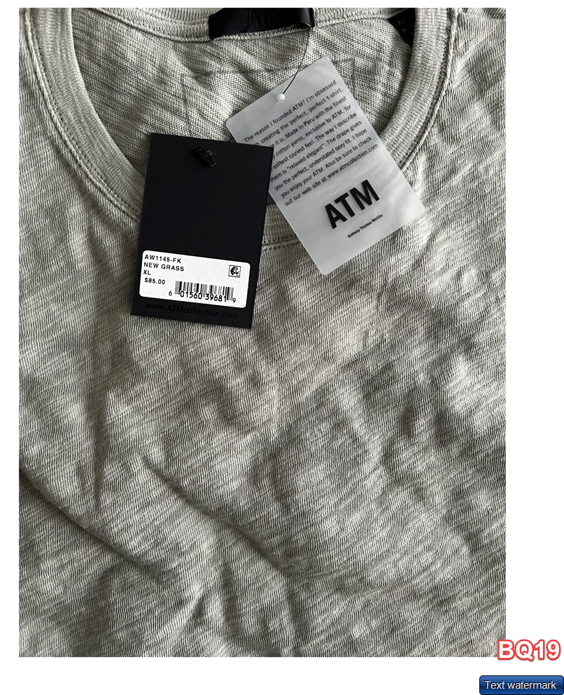 ATM Anthony Thomas Melillo SLUB JERSEY SCHOOLBOY CREW NECK TEE XL NEW GRASS $85