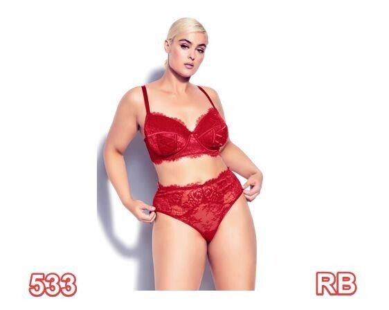 City Chic Women's Apparel Fox & Royal Plus Size Irina Demi UW Bra, Ruby, 22D