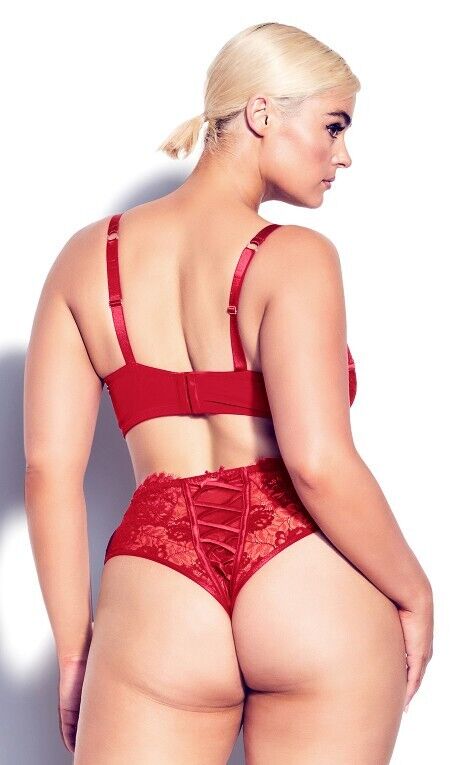 City Chic Women's Apparel Fox & Royal Plus Size Irina Demi UW Bra, Ruby, 22D